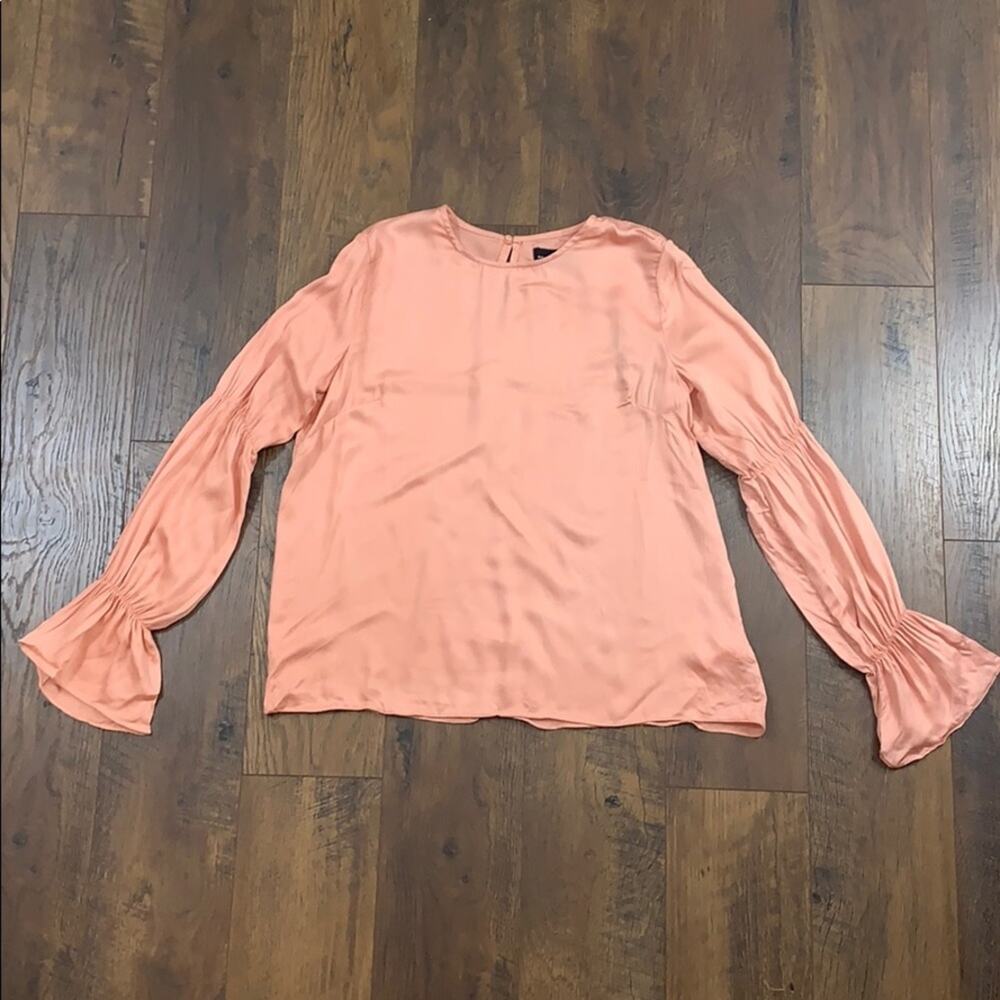 Mustard Seed peach peasant sleeved blouse